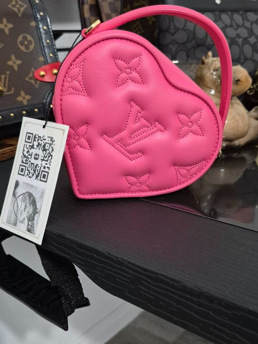 Authentic Louis Vuitton Pop My Heart Pouch Cross Body in Dragon Fruit Pink